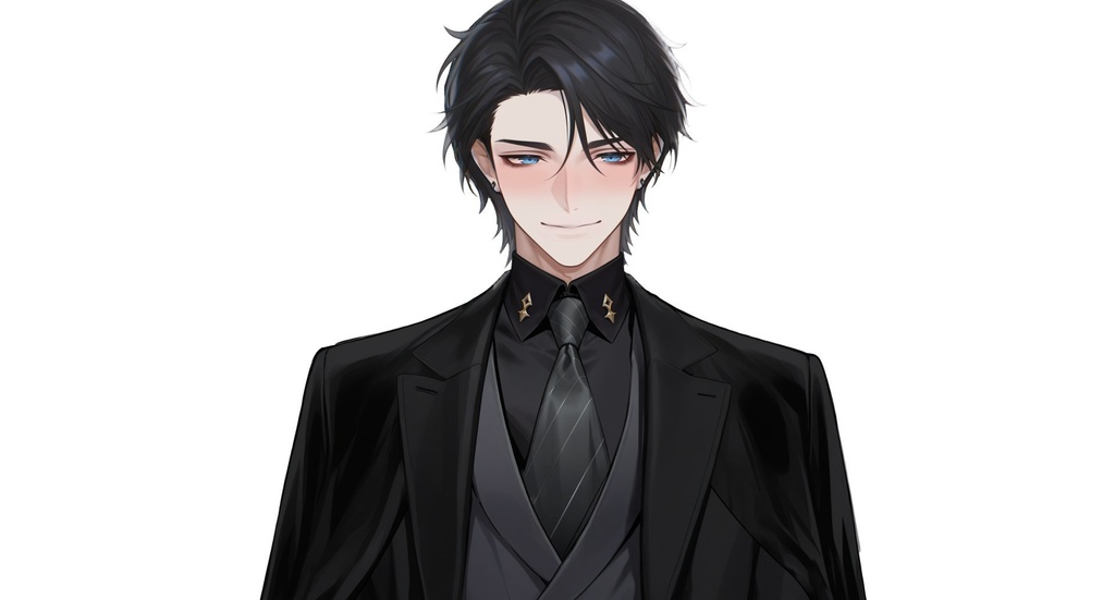 【live2d汎用モデル】黒髪イケメンスーツ男性・优雅・多表情対応・VTS対応 | Black-haired Handsome Suit Man・Elegant・Multi-expression Support・VTS Compatible