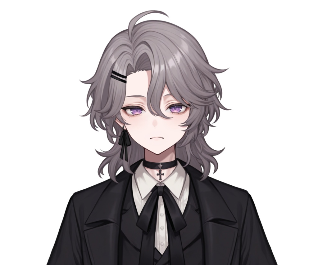 【live2dモデル】灰髪の优雅な女性・多表情対応・VTS対応 | Silver-haired Elegant Lady・Multi-expression Support・VTS Compatible