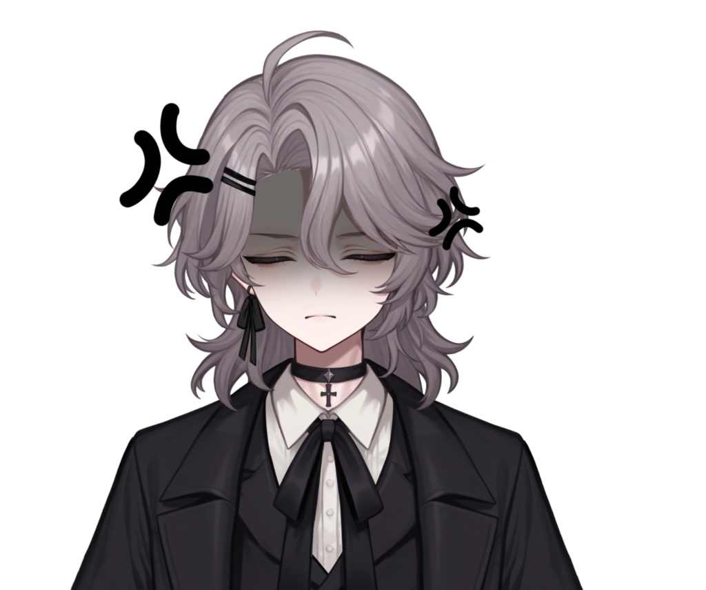 【live2dモデル】灰髪の优雅な女性・多表情対応・VTS対応 | Silver-haired Elegant Lady・Multi-expression Support・VTS Compatible