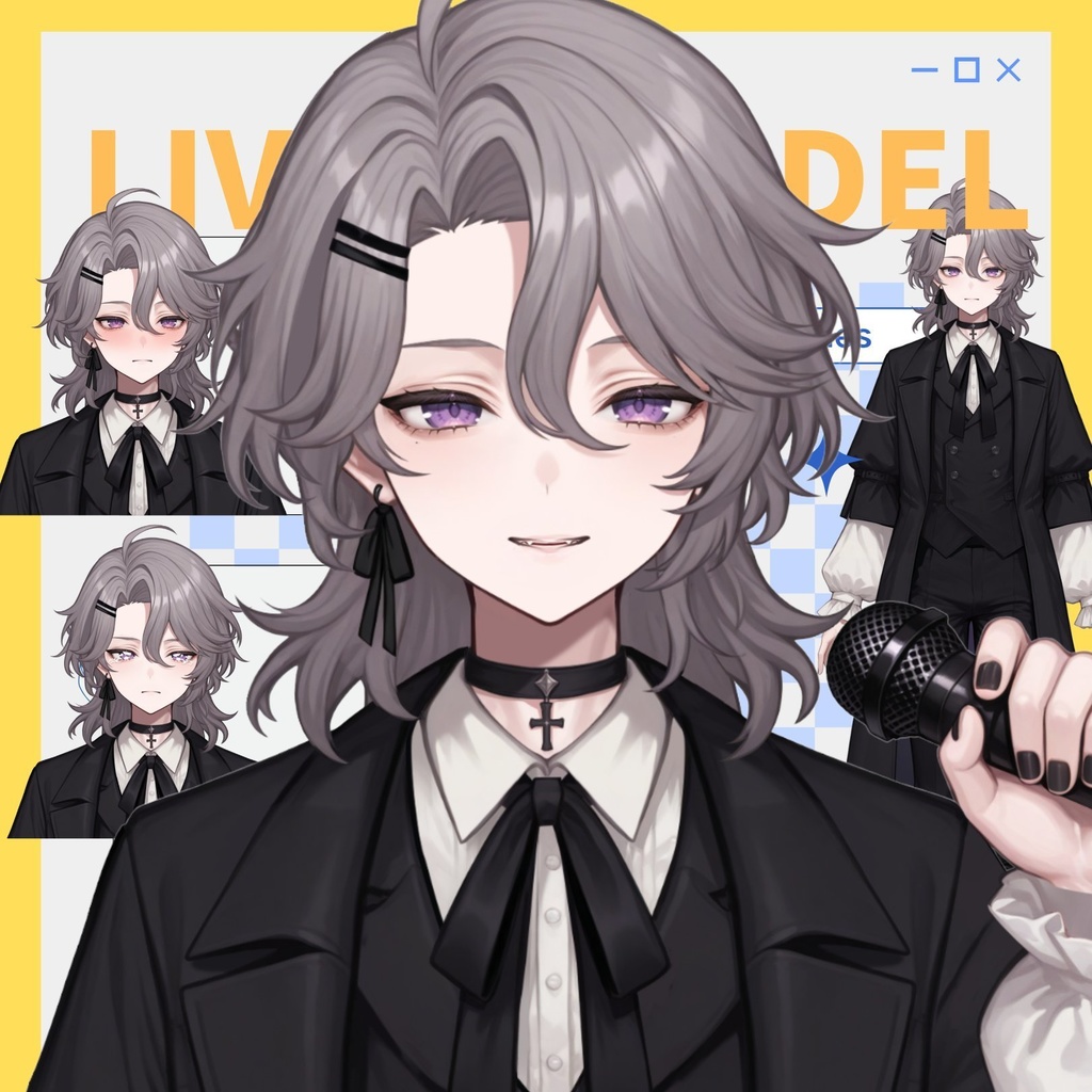 【live2dモデル】灰髪の优雅な女性・多表情対応・VTS対応 | Silver-haired Elegant Lady・Multi-expression Support・VTS Compatible