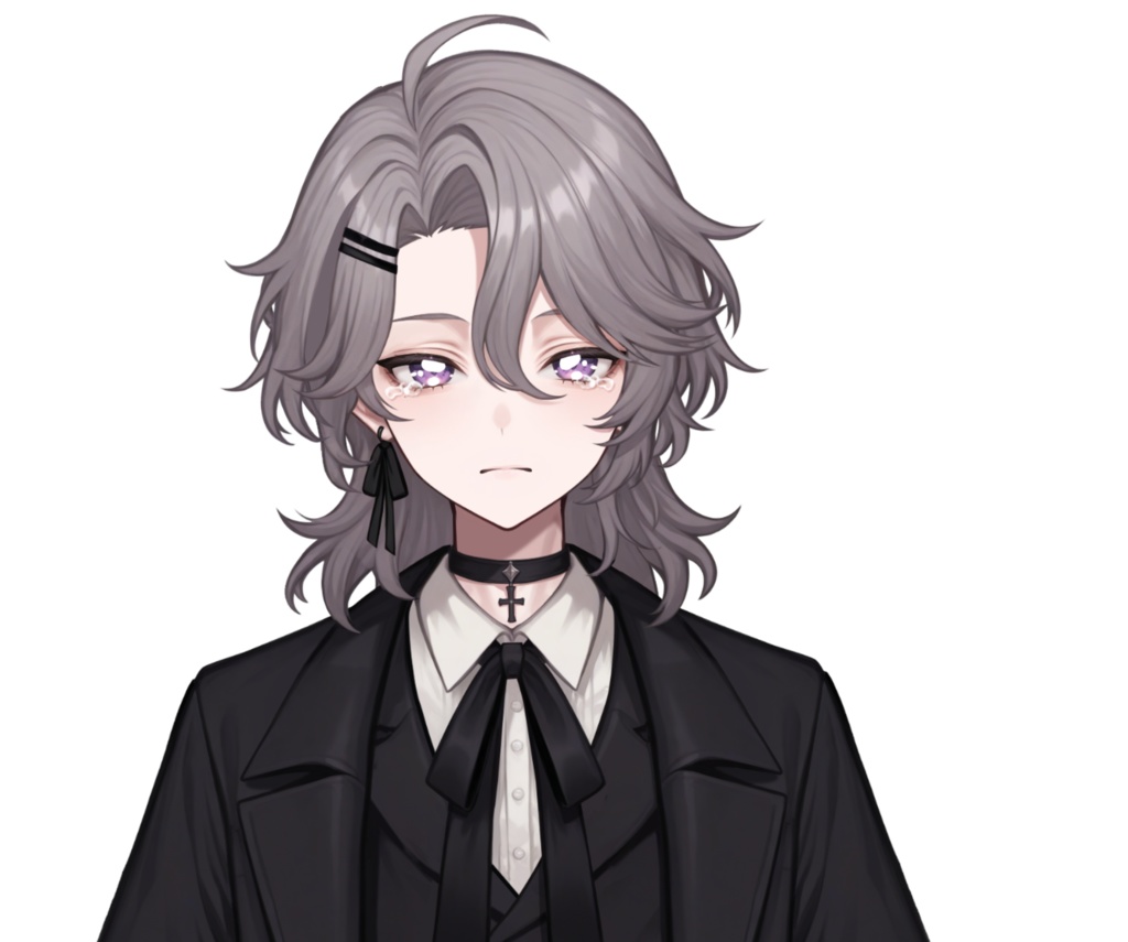 【live2dモデル】灰髪の优雅な女性・多表情対応・VTS対応 | Silver-haired Elegant Lady・Multi-expression Support・VTS Compatible