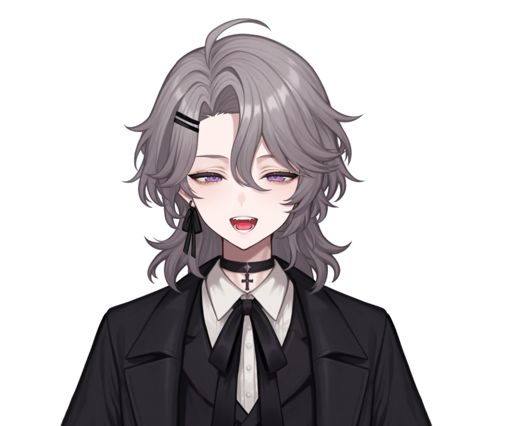 【live2dモデル】灰髪の优雅な女性・多表情対応・VTS対応 | Silver-haired Elegant Lady・Multi-expression Support・VTS Compatible