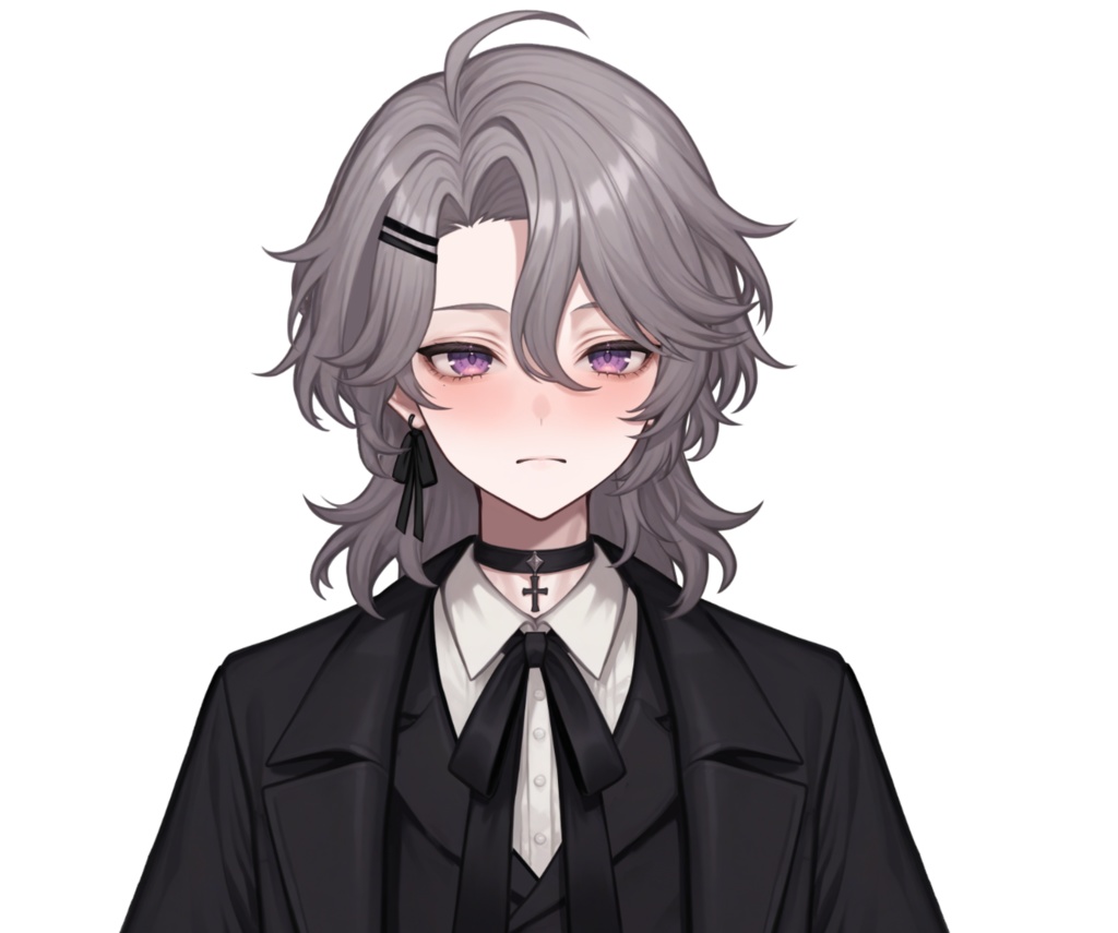 【live2dモデル】灰髪の优雅な女性・多表情対応・VTS対応 | Silver-haired Elegant Lady・Multi-expression Support・VTS Compatible