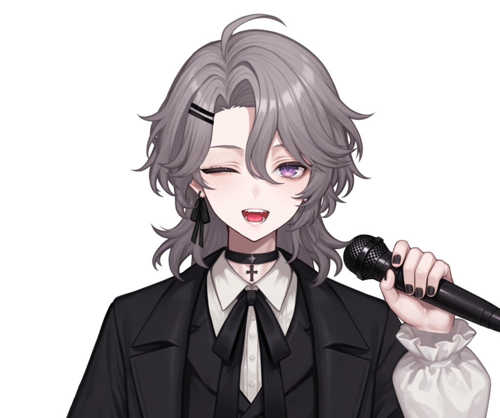 【live2dモデル】灰髪の优雅な女性・多表情対応・VTS対応 | Silver-haired Elegant Lady・Multi-expression Support・VTS Compatible