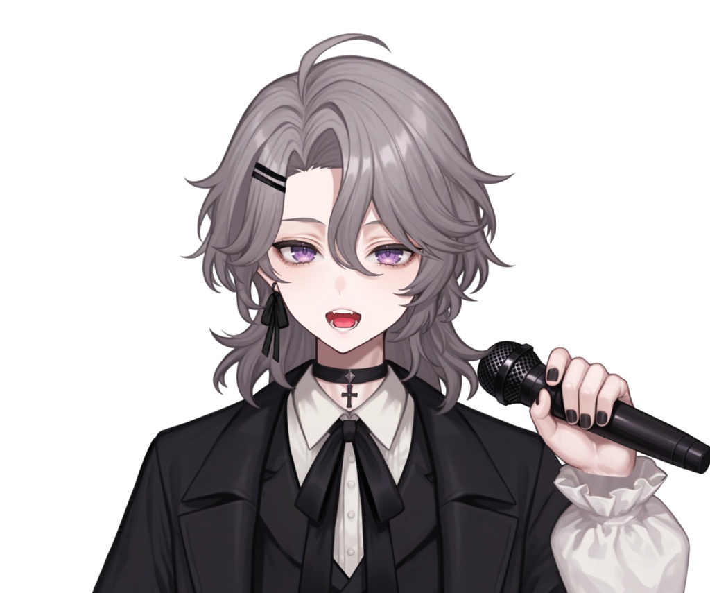 【live2dモデル】灰髪の优雅な女性・多表情対応・VTS対応 | Silver-haired Elegant Lady・Multi-expression Support・VTS Compatible