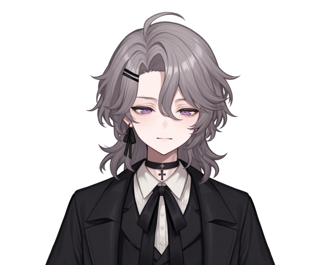 【live2dモデル】灰髪の优雅な女性・多表情対応・VTS対応 | Silver-haired Elegant Lady・Multi-expression Support・VTS Compatible