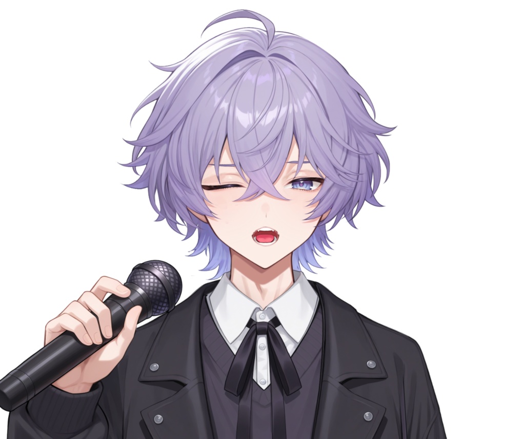 【限定一点live2dモデル】紫髪挑染男子 | VTuber专用 1点限り・VTS Compatible