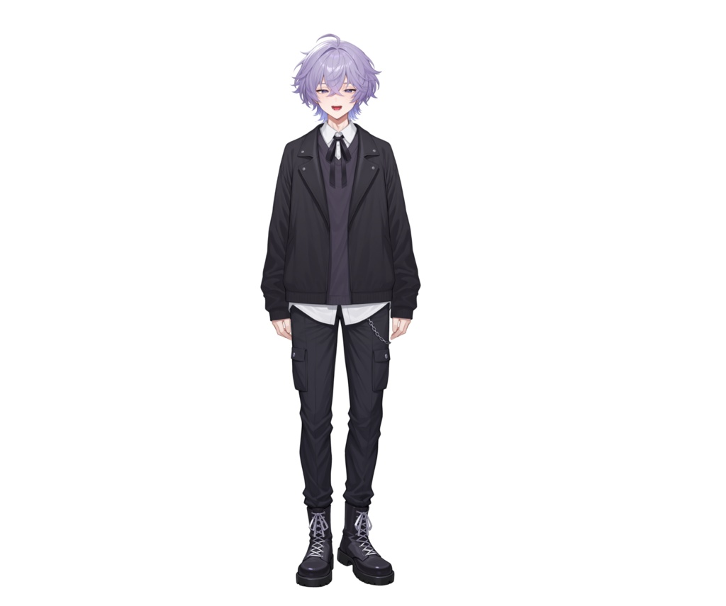 【限定一点live2dモデル】紫髪挑染男子 | VTuber专用 1点限り・VTS Compatible