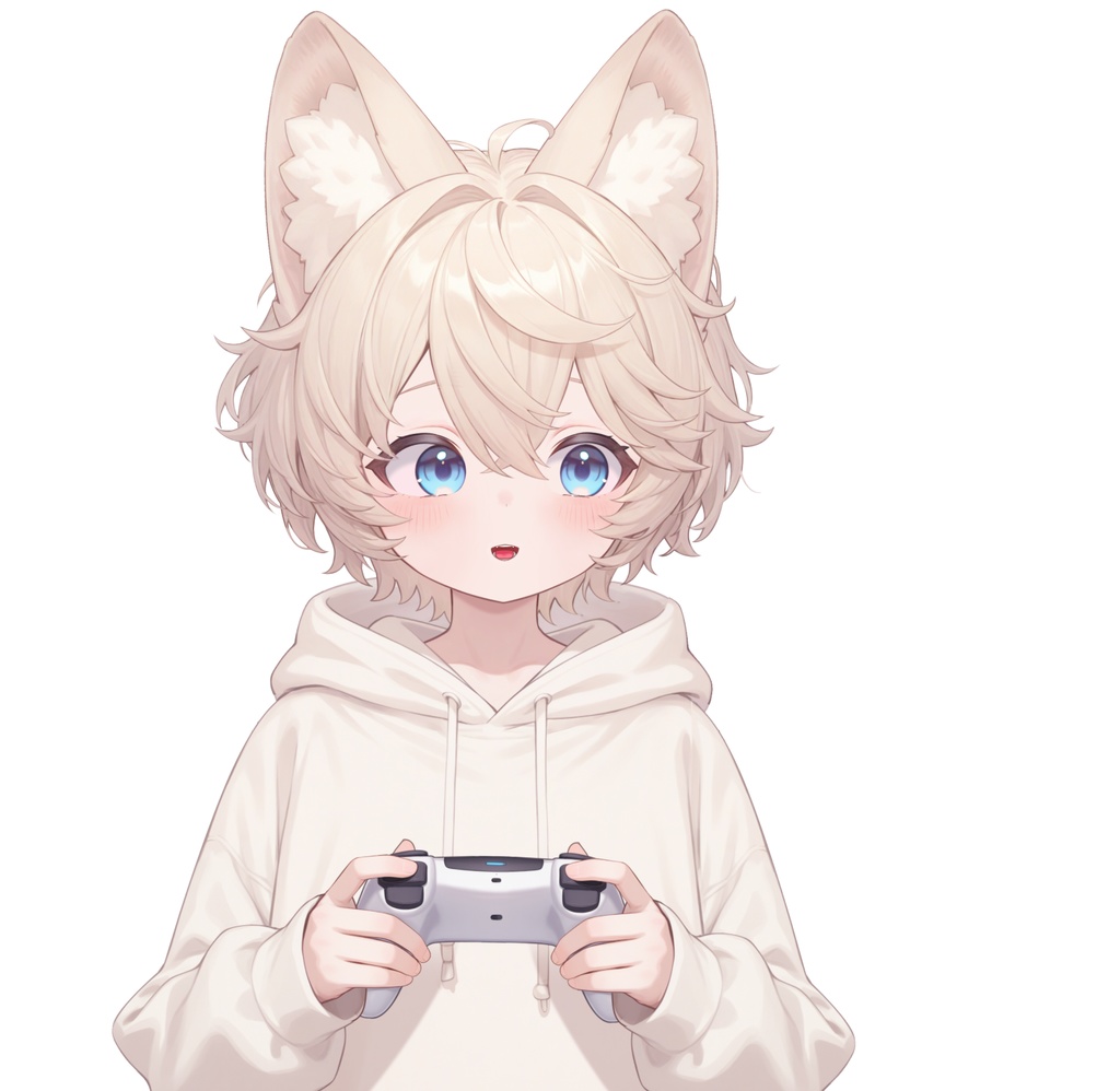 【live2d汎用モデル】ミルクティーカラーの猫男子・多表情対応・VTS対応 | Milk Tea Colored Cat Boy · Multi-Expression Compatible · VTS Compatible