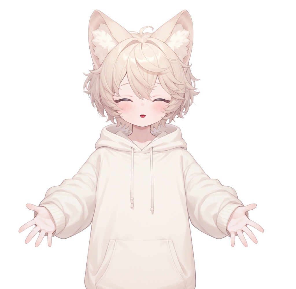 【live2d汎用モデル】ミルクティーカラーの猫男子・多表情対応・VTS対応 | Milk Tea Colored Cat Boy · Multi-Expression Compatible · VTS Compatible