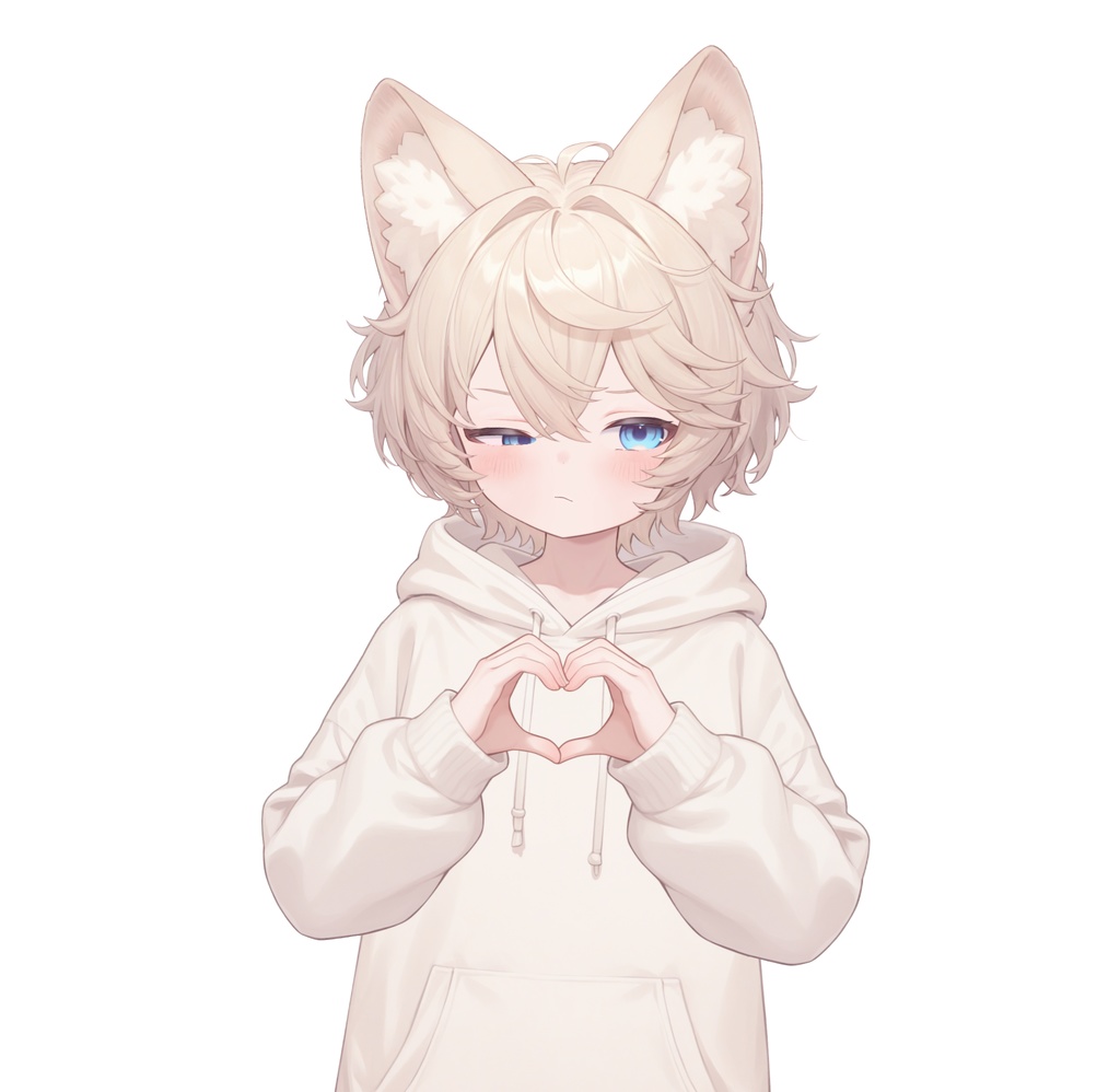 【live2d汎用モデル】ミルクティーカラーの猫男子・多表情対応・VTS対応 | Milk Tea Colored Cat Boy · Multi-Expression Compatible · VTS Compatible