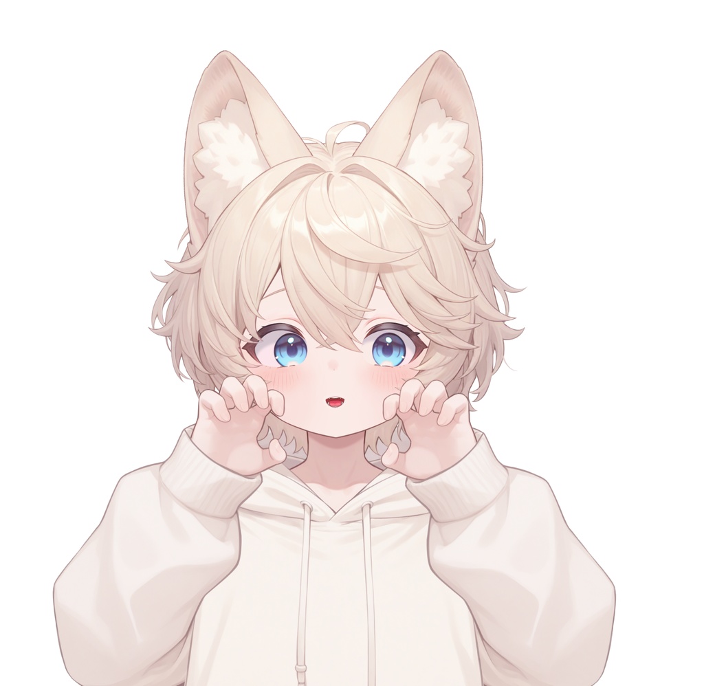 【live2d汎用モデル】ミルクティーカラーの猫男子・多表情対応・VTS対応 | Milk Tea Colored Cat Boy · Multi-Expression Compatible · VTS Compatible