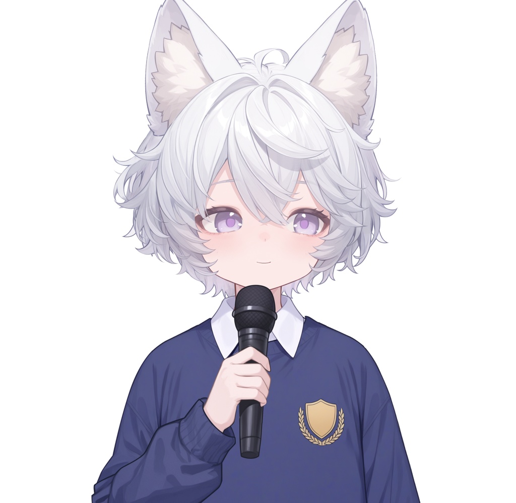 【live2d汎用モデル】白髪の正太猫耳男子・多表情対応・VTS対応 | White-haired Shota Cat-eared Boy