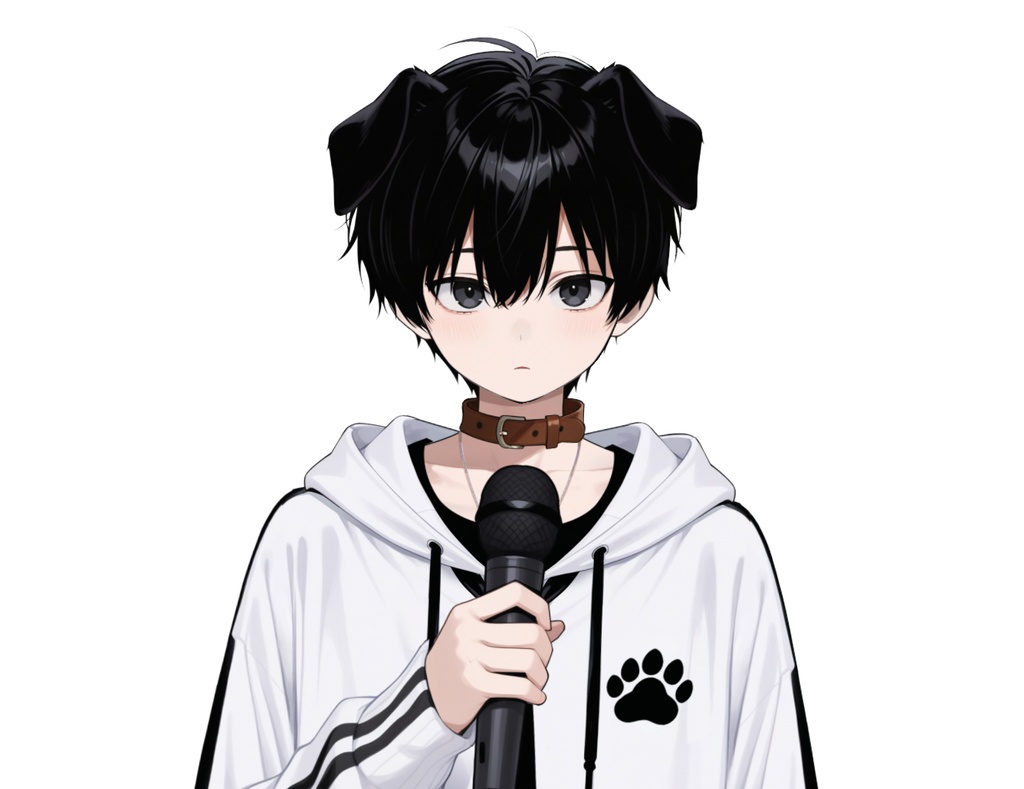 【live2d汎用モデル】黒髪 男の子 犬キャラクター・多表情対応・VTS対応 | Black-haired Boy Dog Character