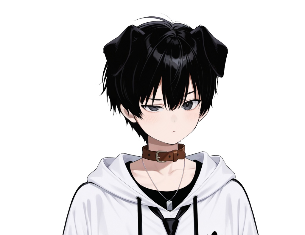 【live2d汎用モデル】黒髪 男の子 犬キャラクター・多表情対応・VTS対応 | Black-haired Boy Dog Character