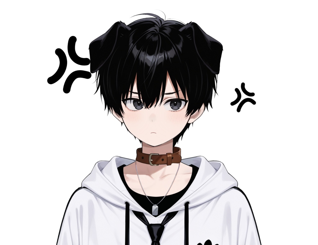 【live2d汎用モデル】黒髪 男の子 犬キャラクター・多表情対応・VTS対応 | Black-haired Boy Dog Character