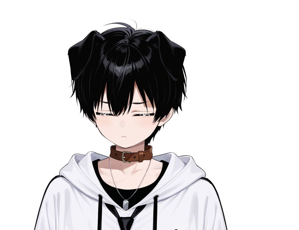 【live2d汎用モデル】黒髪 男の子 犬キャラクター・多表情対応・VTS対応 | Black-haired Boy Dog Character