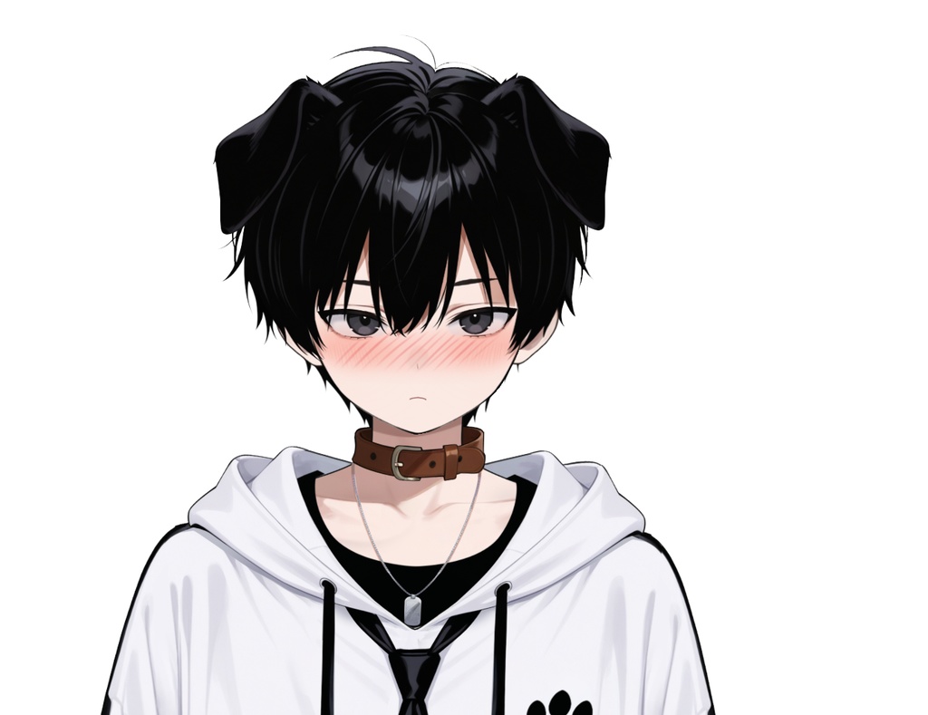 【live2d汎用モデル】黒髪 男の子 犬キャラクター・多表情対応・VTS対応 | Black-haired Boy Dog Character
