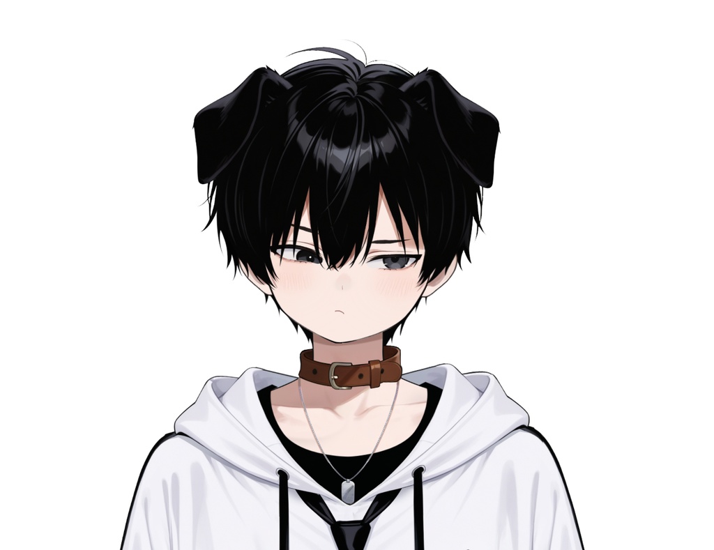 【live2d汎用モデル】黒髪 男の子 犬キャラクター・多表情対応・VTS対応 | Black-haired Boy Dog Character