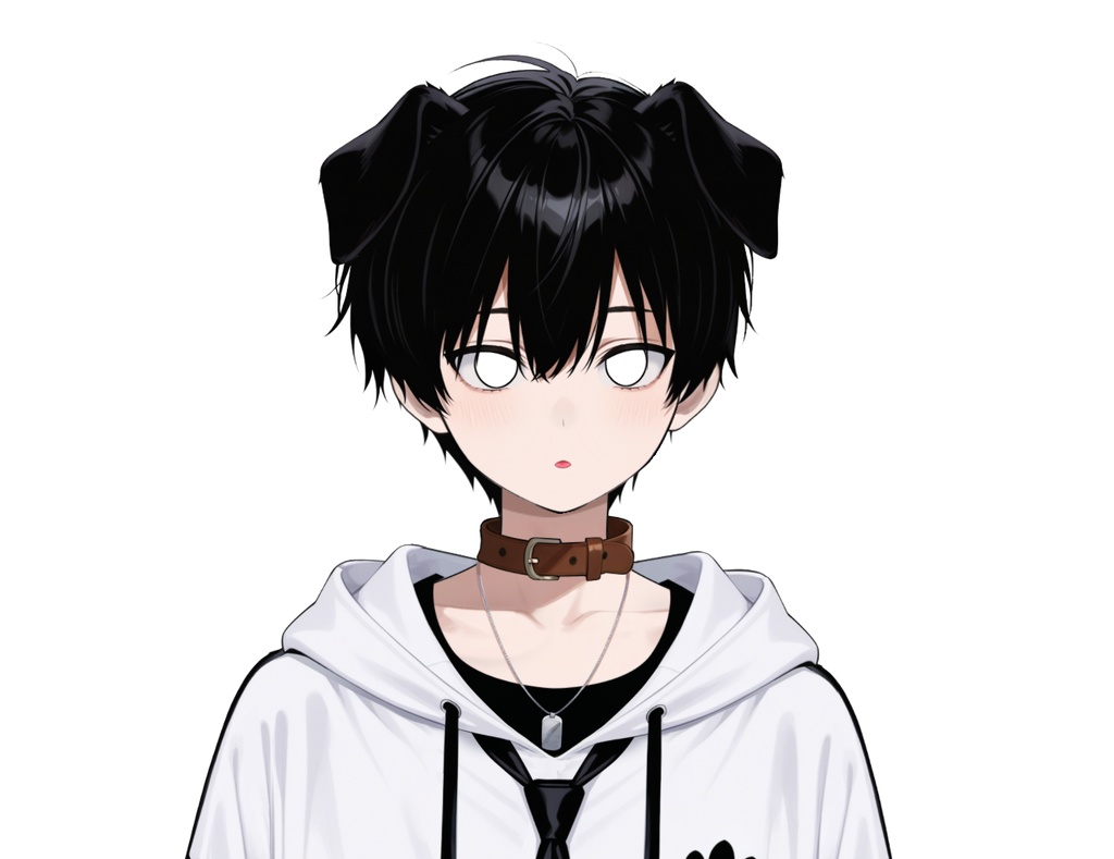 【live2d汎用モデル】黒髪 男の子 犬キャラクター・多表情対応・VTS対応 | Black-haired Boy Dog Character