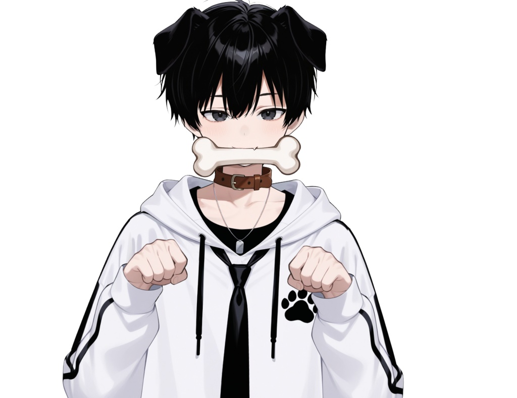 【live2d汎用モデル】黒髪 男の子 犬キャラクター・多表情対応・VTS対応 | Black-haired Boy Dog Character