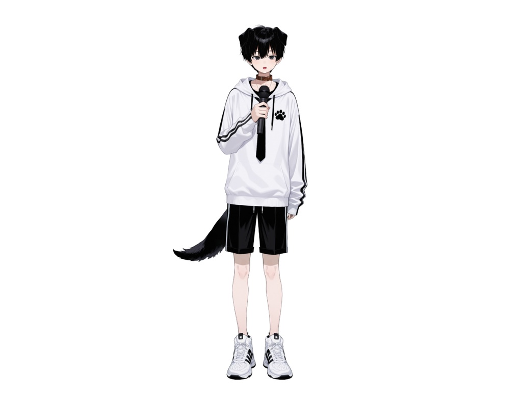 【live2d汎用モデル】黒髪 男の子 犬キャラクター・多表情対応・VTS対応 | Black-haired Boy Dog Character