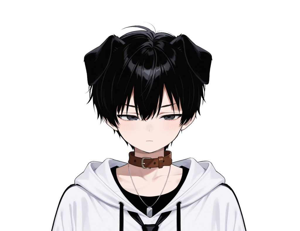 【live2d汎用モデル】黒髪 男の子 犬キャラクター・多表情対応・VTS対応 | Black-haired Boy Dog Character