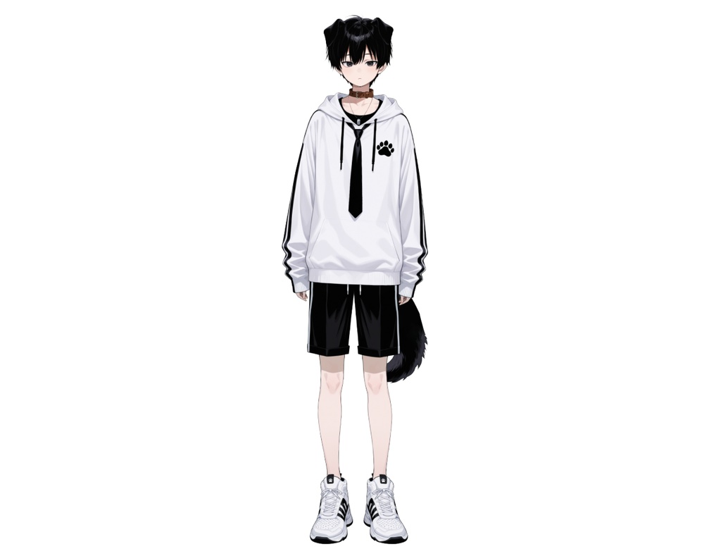 【live2d汎用モデル】黒髪 男の子 犬キャラクター・多表情対応・VTS対応 | Black-haired Boy Dog Character