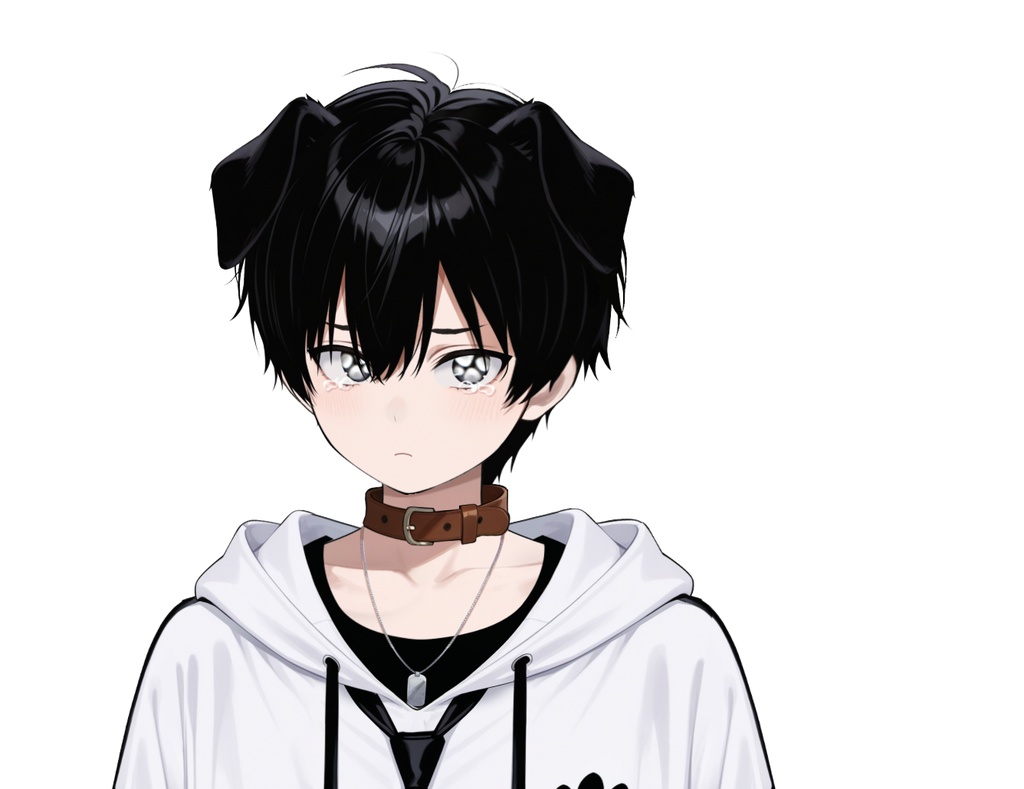 【live2d汎用モデル】黒髪 男の子 犬キャラクター・多表情対応・VTS対応 | Black-haired Boy Dog Character