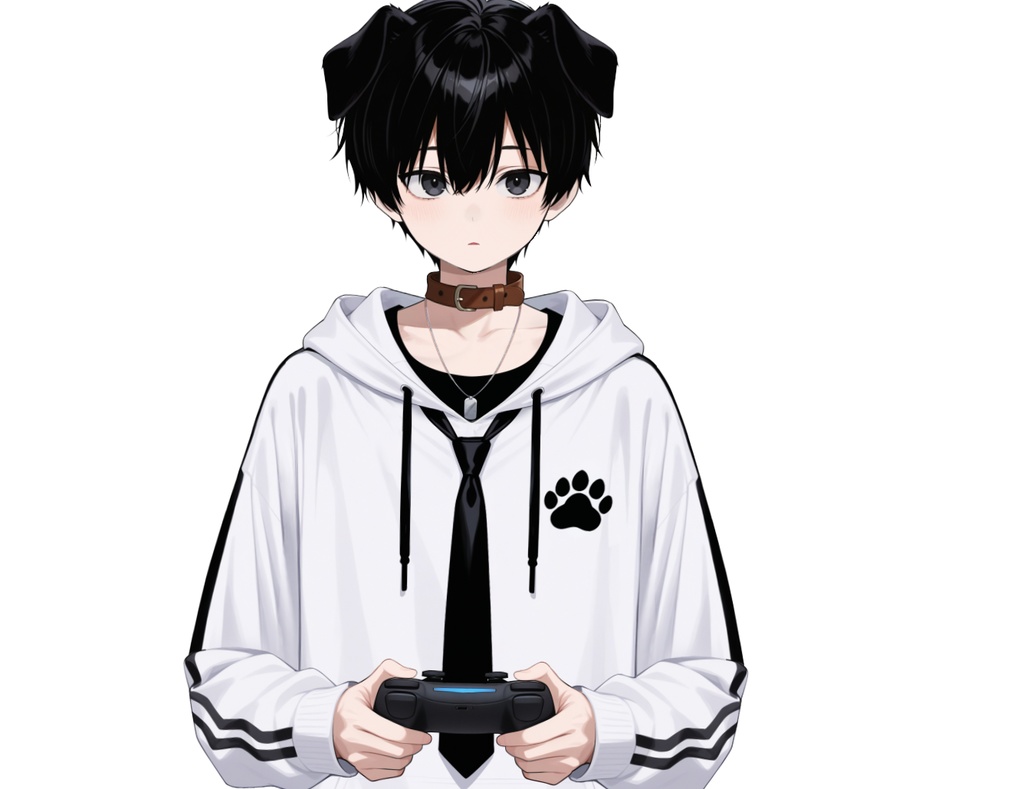 【live2d汎用モデル】黒髪 男の子 犬キャラクター・多表情対応・VTS対応 | Black-haired Boy Dog Character