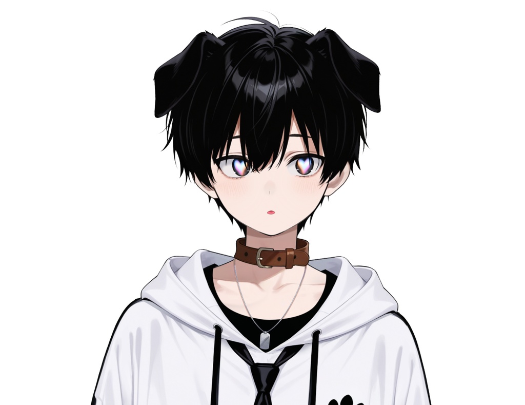 【live2d汎用モデル】黒髪 男の子 犬キャラクター・多表情対応・VTS対応 | Black-haired Boy Dog Character
