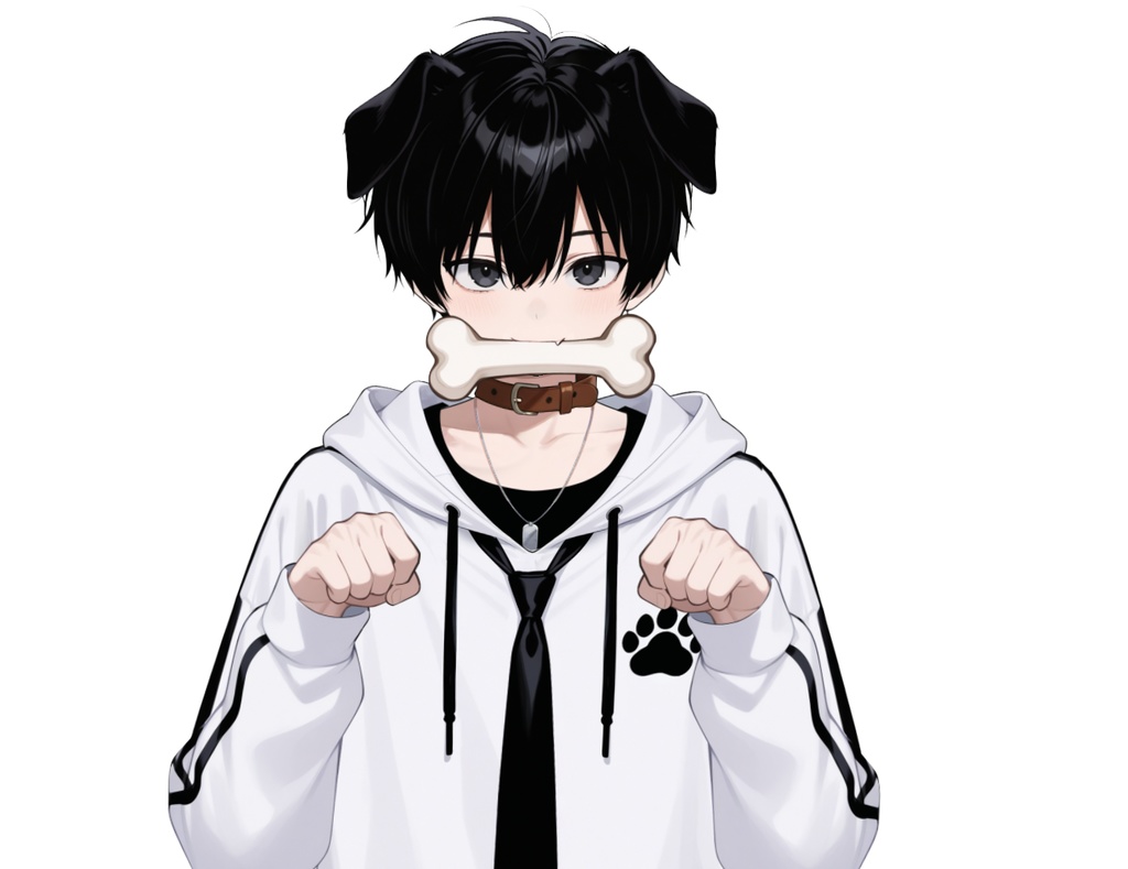 【live2d汎用モデル】黒髪 男の子 犬キャラクター・多表情対応・VTS対応 | Black-haired Boy Dog Character