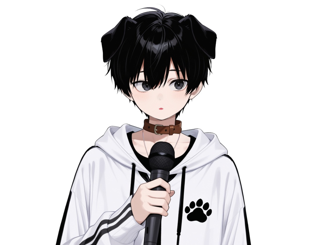 【live2d汎用モデル】黒髪 男の子 犬キャラクター・多表情対応・VTS対応 | Black-haired Boy Dog Character