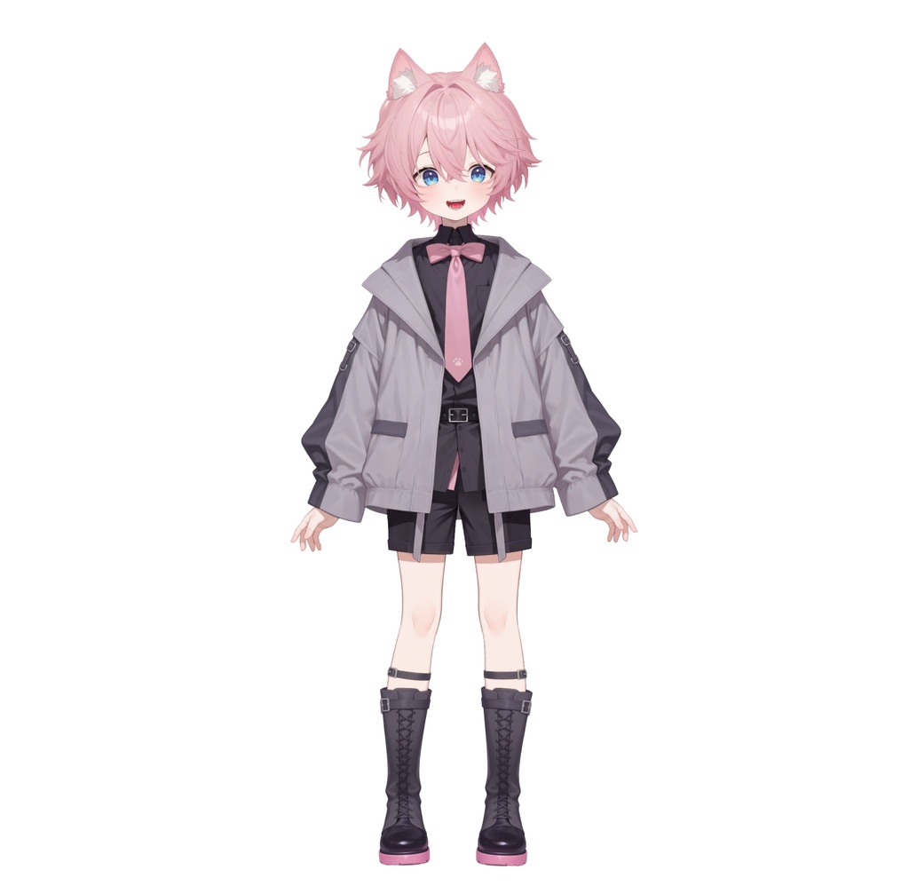 【live2d汎用モデル】粉髪猫耳少年・正太・ベレー帽・多表情対応・VTS対応 | Pink-haired Cat Boy・Shota・Beret・Multi-expression Support・VTS Compatible