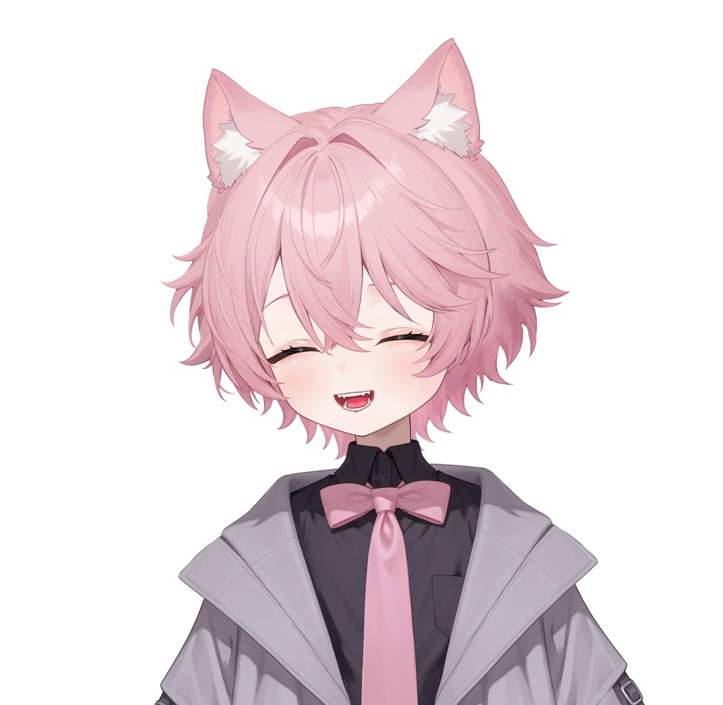 【live2d汎用モデル】粉髪猫耳少年・正太・ベレー帽・多表情対応・VTS対応 | Pink-haired Cat Boy・Shota・Beret・Multi-expression Support・VTS Compatible