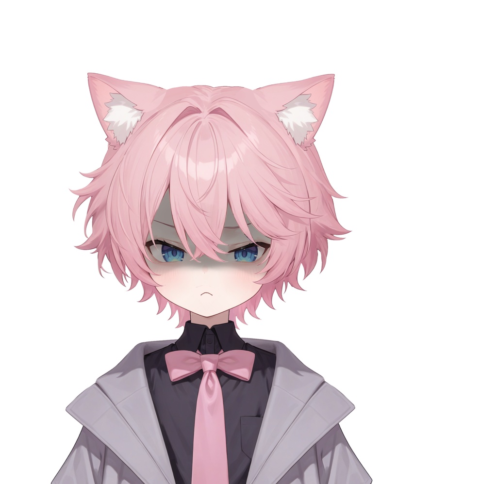 【live2d汎用モデル】粉髪猫耳少年・正太・ベレー帽・多表情対応・VTS対応 | Pink-haired Cat Boy・Shota・Beret・Multi-expression Support・VTS Compatible