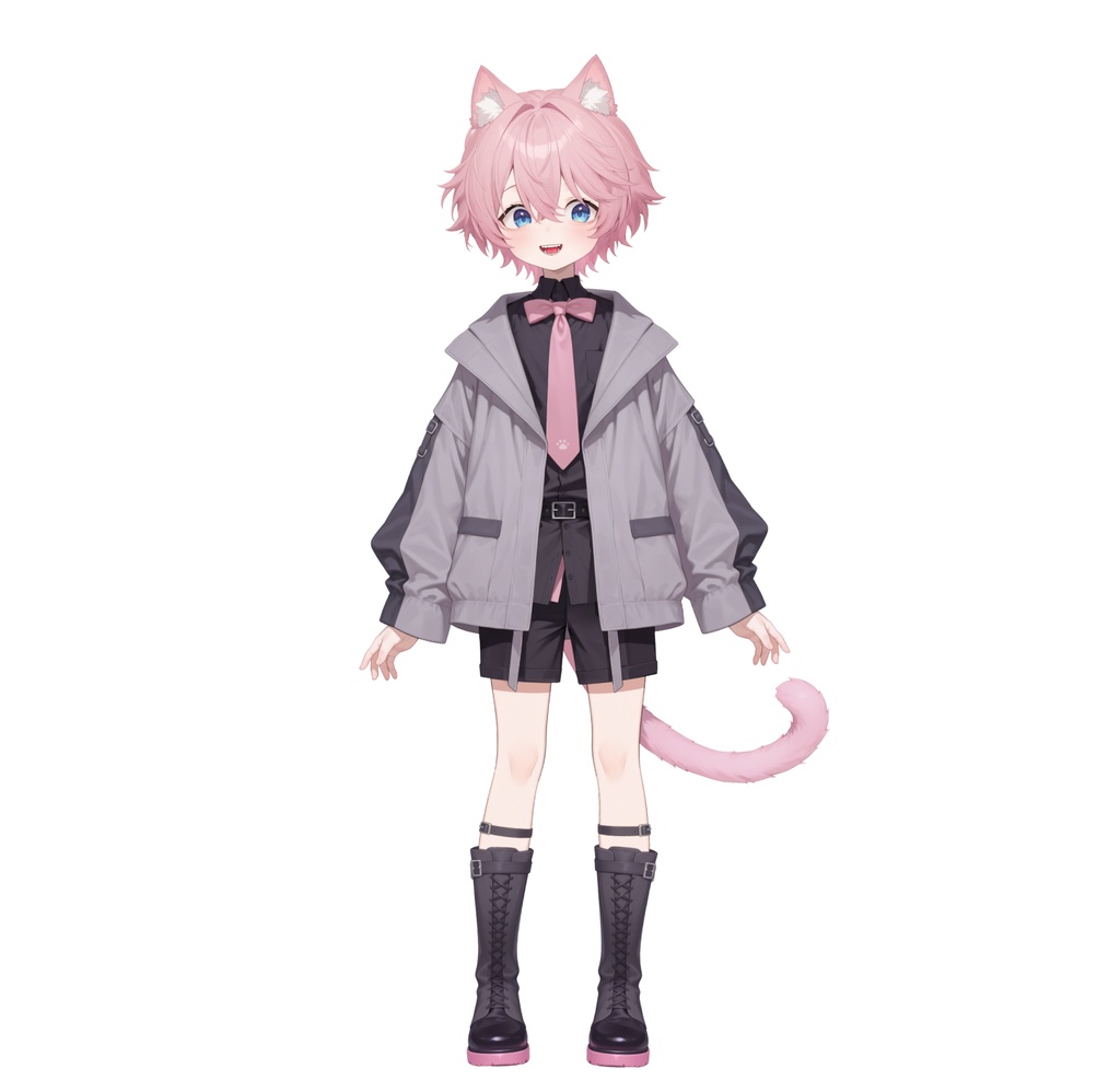 【live2d汎用モデル】粉髪猫耳少年・正太・ベレー帽・多表情対応・VTS対応 | Pink-haired Cat Boy・Shota・Beret・Multi-expression Support・VTS Compatible