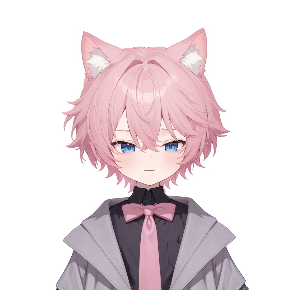 【live2d汎用モデル】粉髪猫耳少年・正太・ベレー帽・多表情対応・VTS対応 | Pink-haired Cat Boy・Shota・Beret・Multi-expression Support・VTS Compatible
