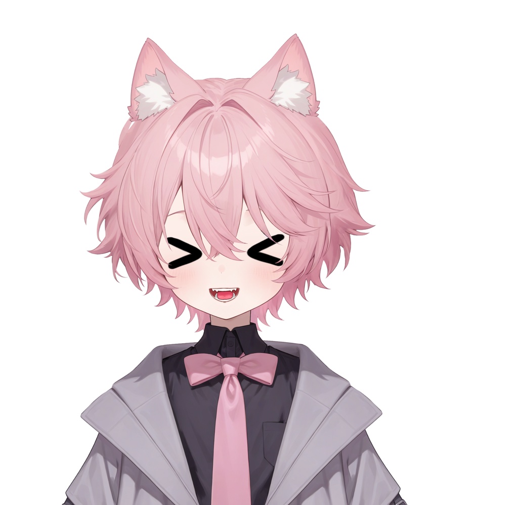 【live2d汎用モデル】粉髪猫耳少年・正太・ベレー帽・多表情対応・VTS対応 | Pink-haired Cat Boy・Shota・Beret・Multi-expression Support・VTS Compatible