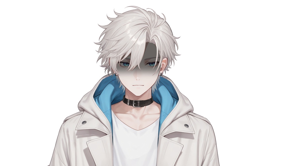 【live2d汎用モデル】白髪・ジャケット・青年・美少年・多表情対応・VTS対応 | White Hair, Jacket, Young Man, Bishonen, Multi-Expression, VTS Compatible