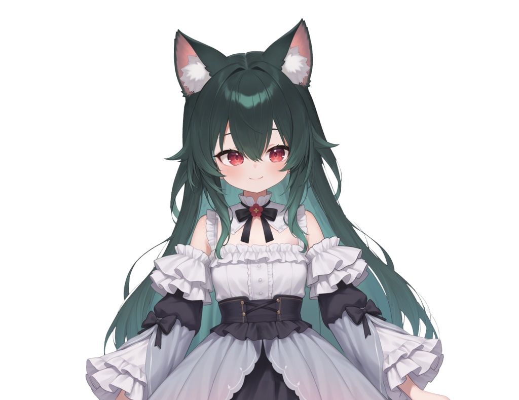 【限定一点】蝶々猫娘 緑髪キャラクター | VTuber専用 1点限り販売