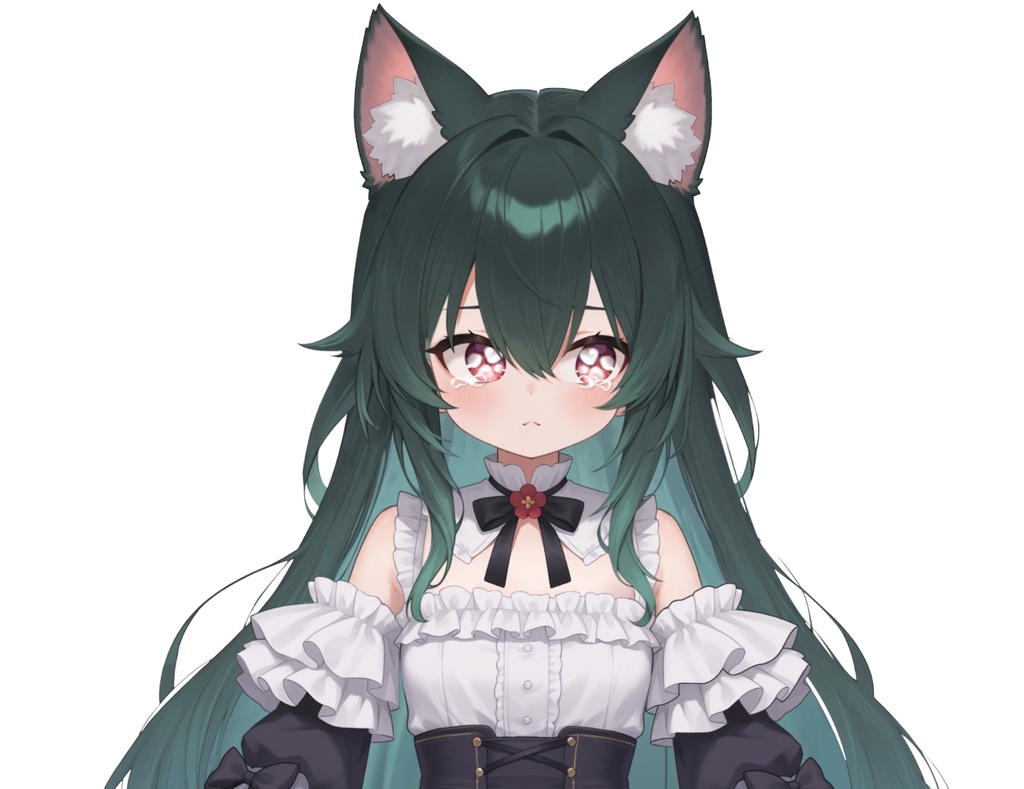 【限定一点】蝶々猫娘 緑髪キャラクター | VTuber専用 1点限り販売