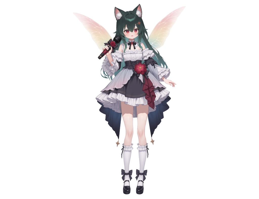 【限定一点】蝶々猫娘 緑髪キャラクター | VTuber専用 1点限り販売