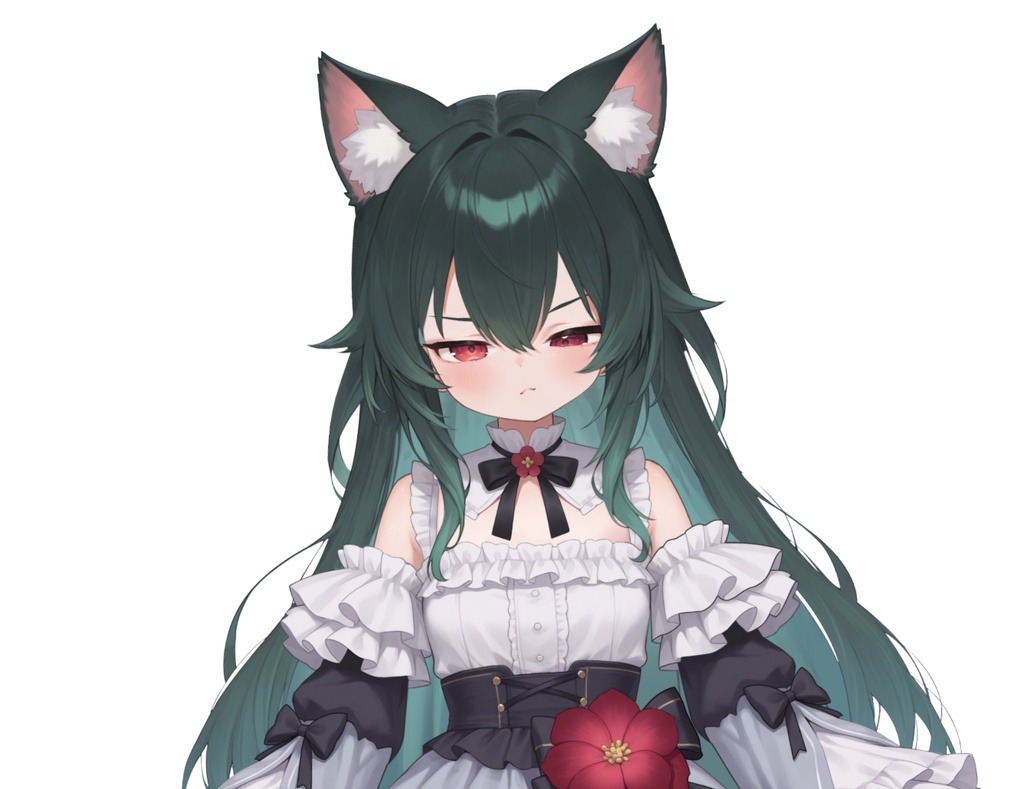 【限定一点】蝶々猫娘 緑髪キャラクター | VTuber専用 1点限り販売