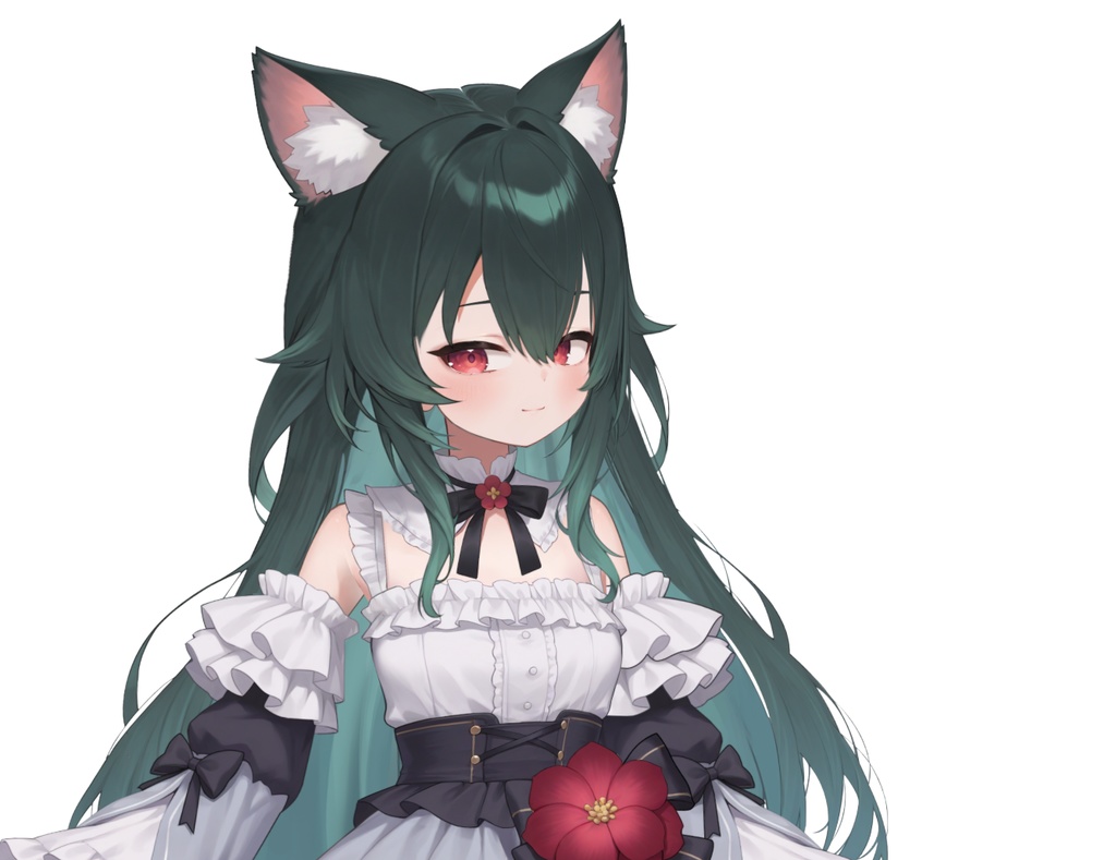 【限定一点】蝶々猫娘 緑髪キャラクター | VTuber専用 1点限り販売