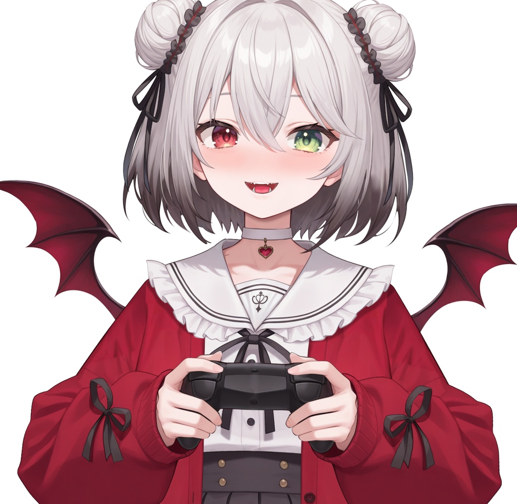 【限定一点Live2Dモデル】パンダJK 少女 赤外コート | VTuber専用 1点限り