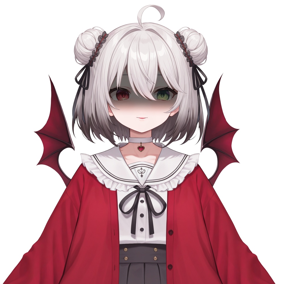 【限定一点Live2Dモデル】パンダJK 少女 赤外コート | VTuber専用 1点限り