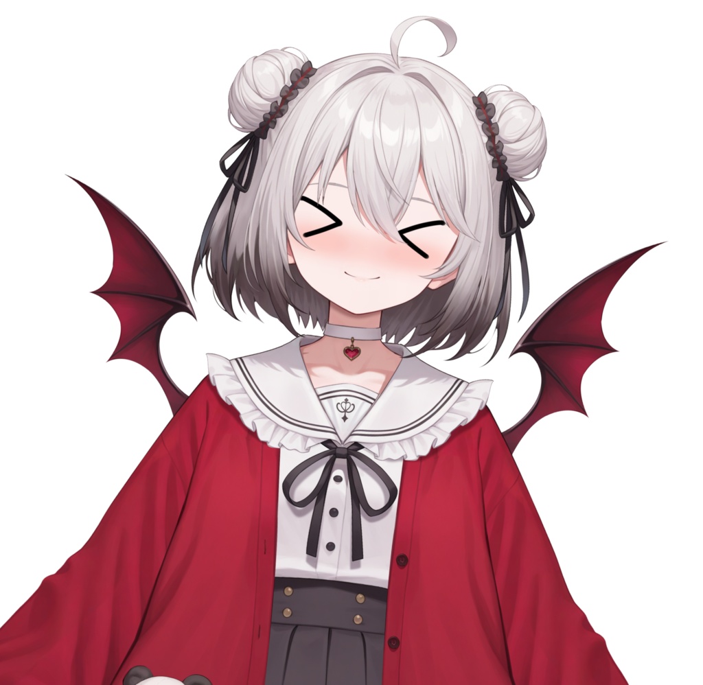 【限定一点Live2Dモデル】パンダJK 少女 赤外コート | VTuber専用 1点限り