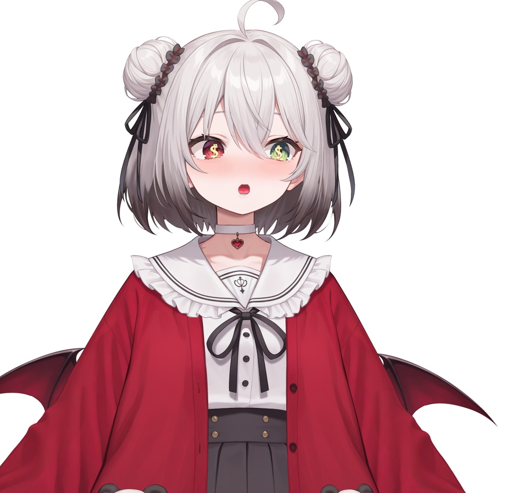 【限定一点Live2Dモデル】パンダJK 少女 赤外コート | VTuber専用 1点限り