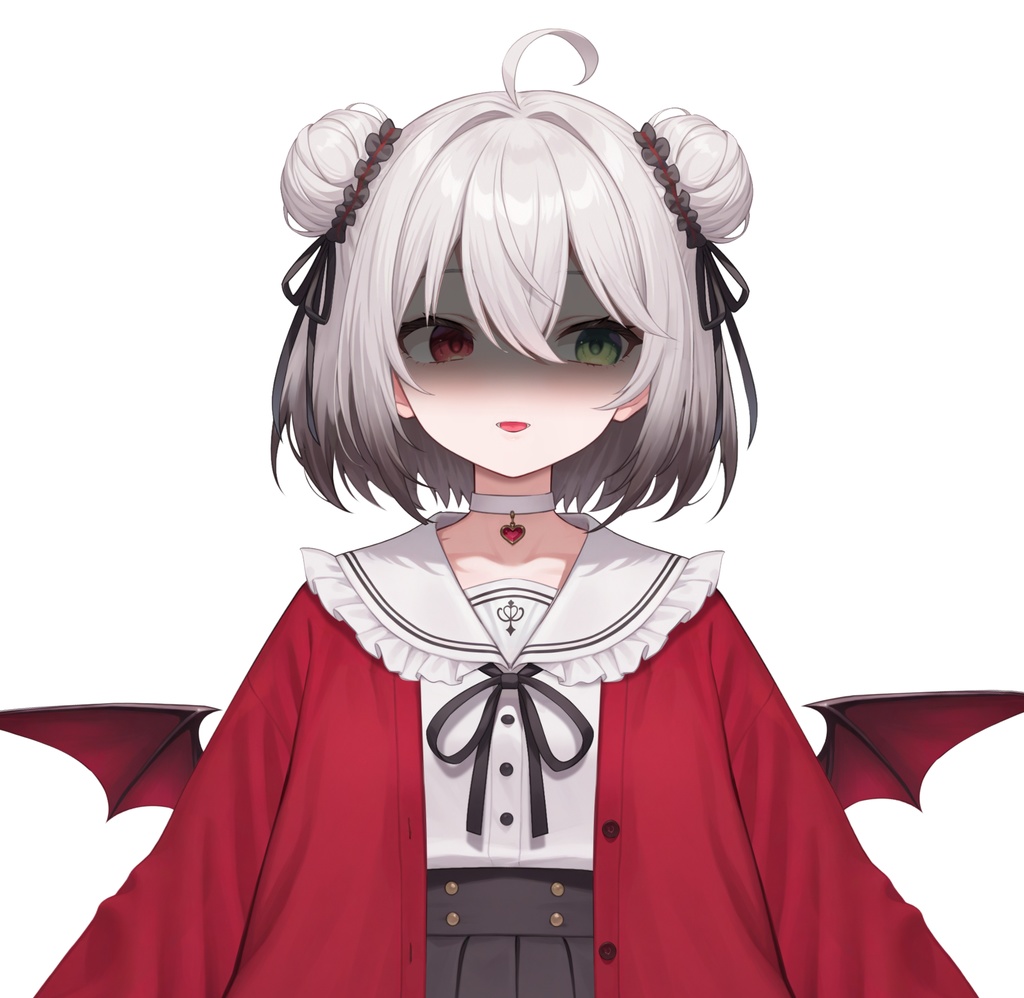 【限定一点Live2Dモデル】パンダJK 少女 赤外コート | VTuber専用 1点限り